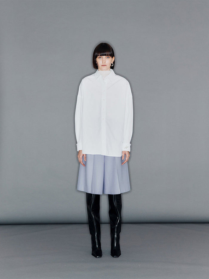 【ARIK. アリク】ACRAB Wide leg wool half pants Frost Blue