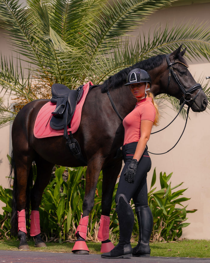 Brisa Mesh Saddle Pad - Hot Coral