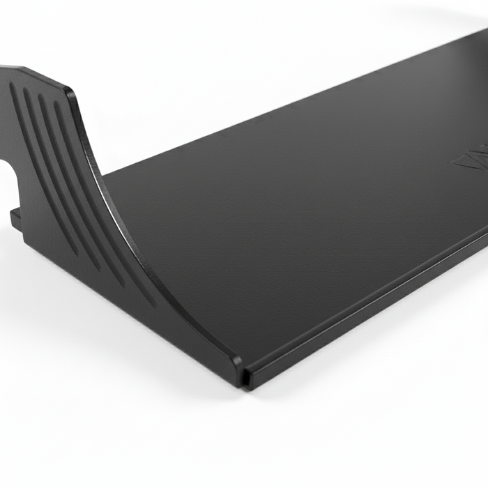 Close-up of the CAV D-ash Tray in black with textured surface and raised edge.