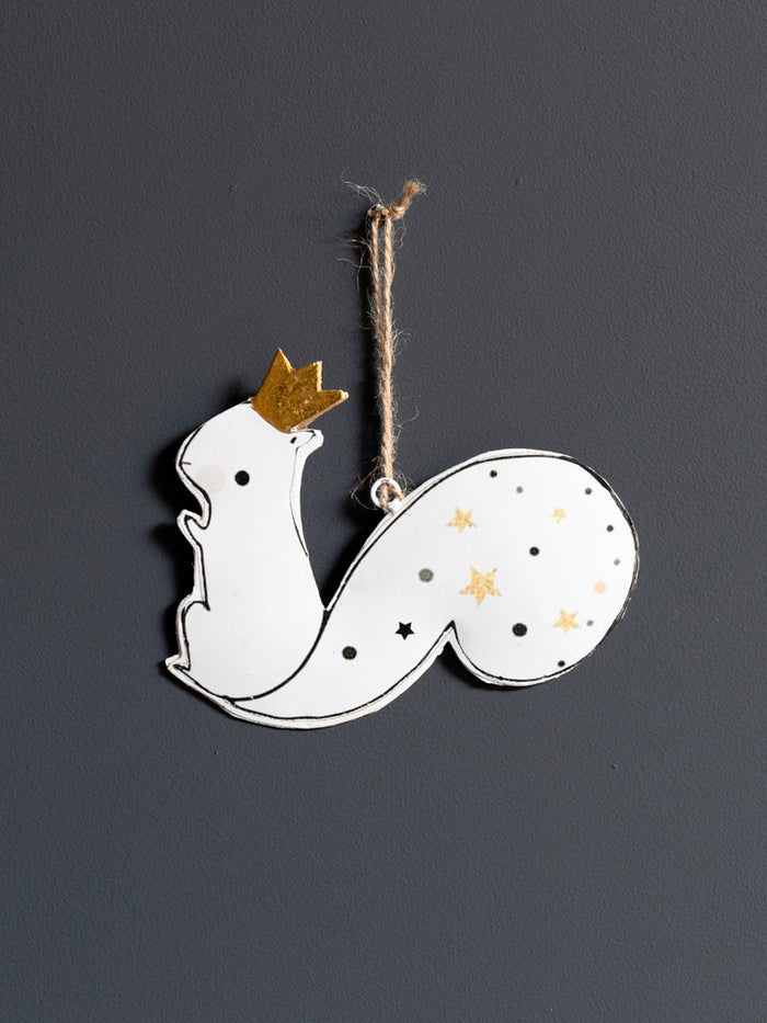 Chehoma - Christmas Ornament - White Squirrel W/Crown