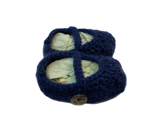 Crochet Blue Baby Booties