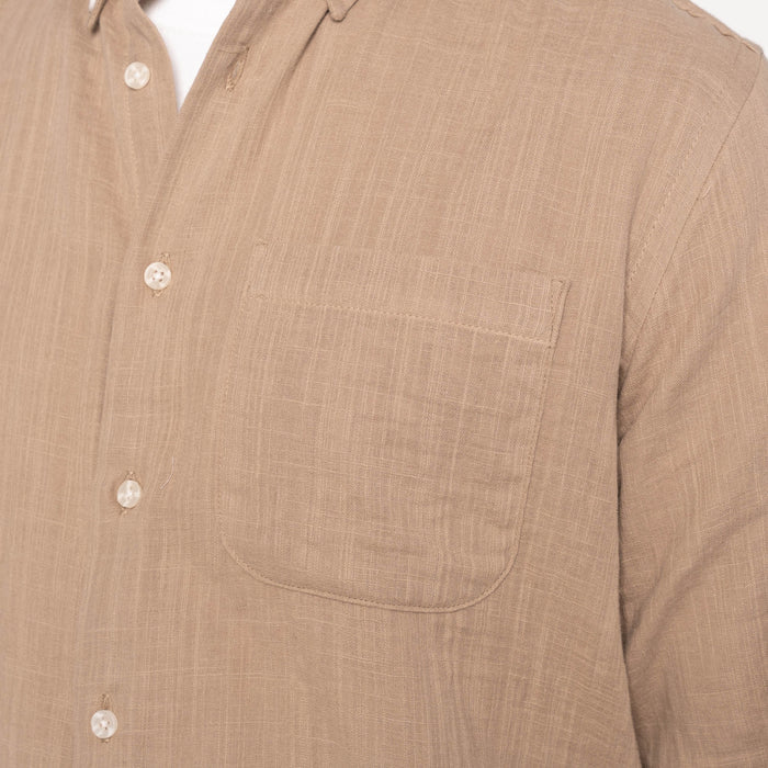 Easy Shirt - Double Weave Slub Gauze - Sand by Naked & Famous Denim