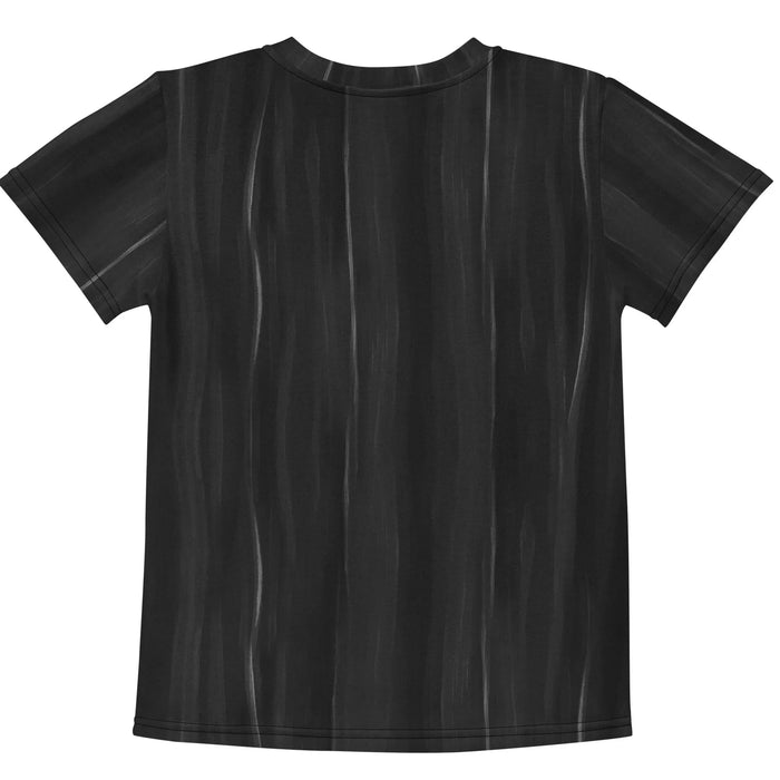 Elon Musk Kid's Tee - The unmistakable profile silhouette with headphones and the singular glowing ember orange (#FF4500) cigar tip against a charcoal (#708090) background.