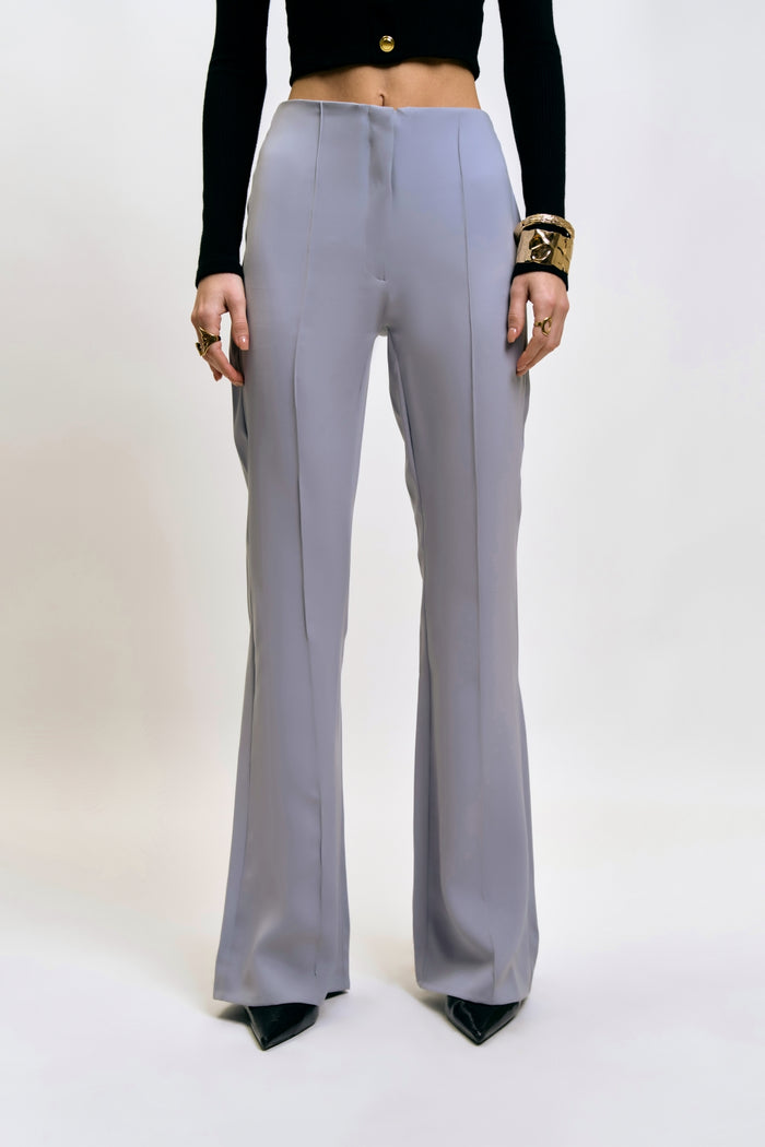 Flare Trousers with Front Seam