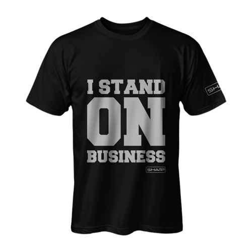 I Stand on Business Black with Gray T-Shirt - Youth