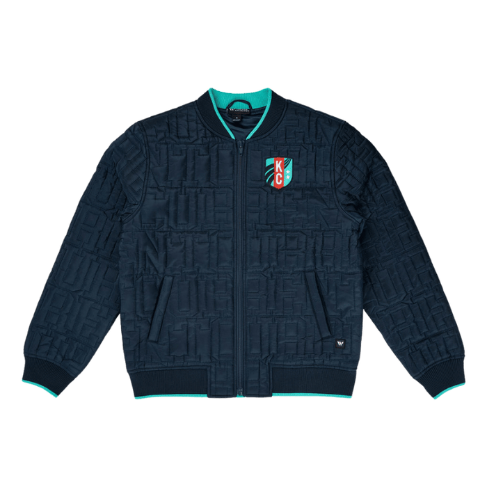 KC Current Unisex Repeat Quilted Navy Jacket