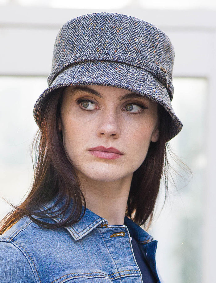 Ladies Emily Bucket Hat - Grey Herringbone #color_grey-herringbone