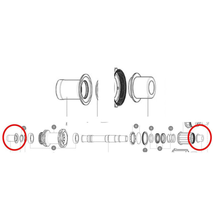 Mavic Kit Endcap RR RD ID360CL (12mm)