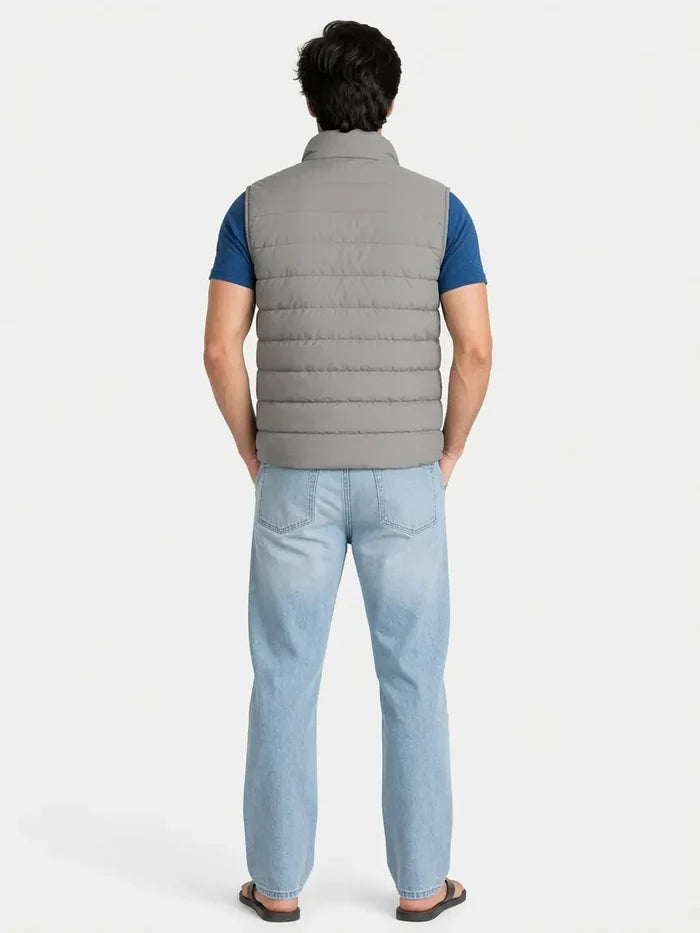 Men's Grey Parachute Puffer Jacket - Hinz Clothing