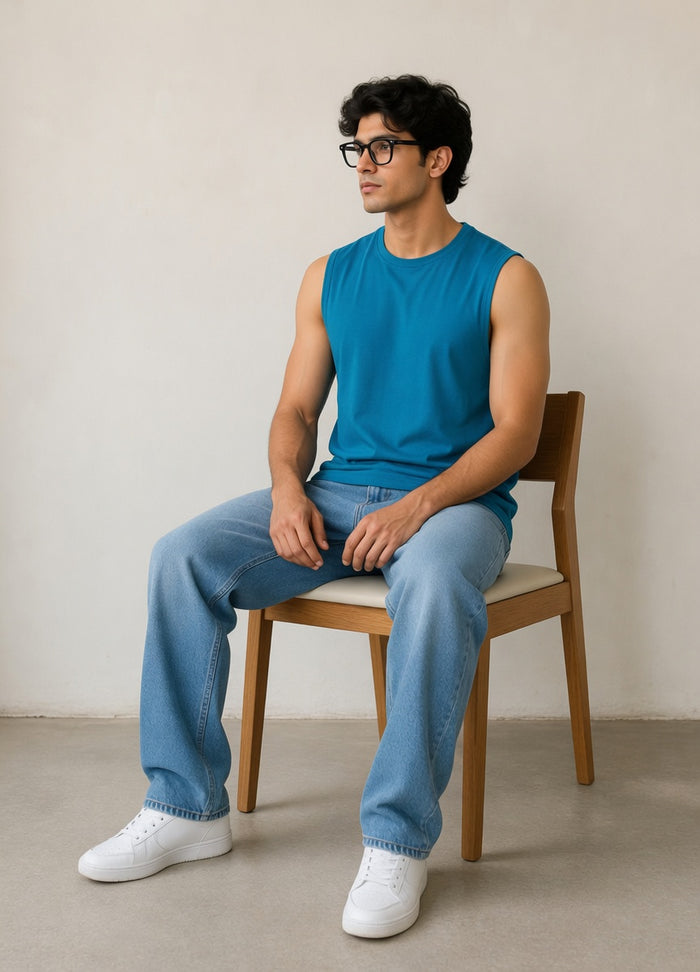 Men’s Muscle Fit Cotton Tee Pack OF 3 – Grey, Steel Blue & Teal - Hinz Clothing