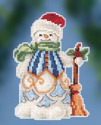 Mill Hill 2020 Jim Shore Clean Sweep Snowman Cross Stitch Kit JS202013