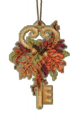 Mill Hill Antique Key Trilogy Autumn Key Cross Stitch Kit 2021 MH192112 - hobbymasterstore