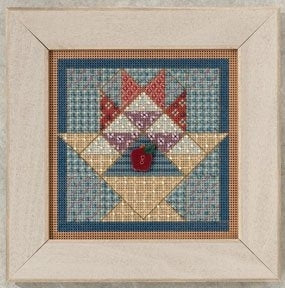 Mill Hill Fruit Basket Quilt Cross Stitch Kit 2012 Buttons & Beads MH142202