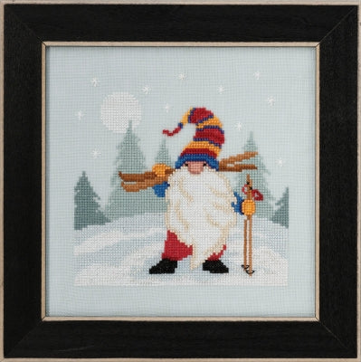 Mill Hill Gnome Quartet Cross Stitch Kit - Skiing Gnome MH172011