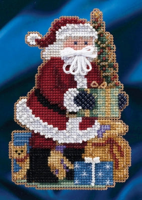 Mill Hill Merry Christmas Santa Cross Stitch Kit 2014 Celebration Santas MH204301