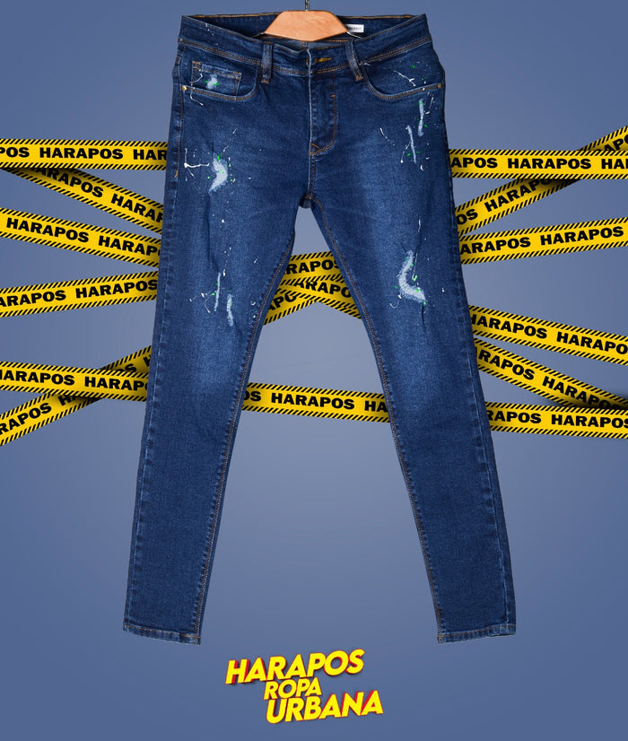 Pantalon Bershka jean azul rasgado