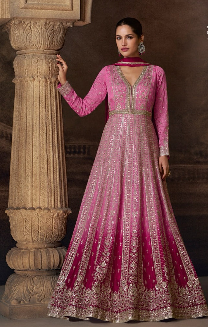 Party wear heavy gown - Kurti Connection USA