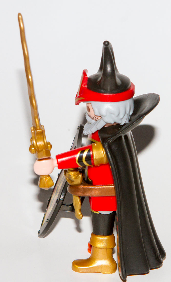 Playmobil 30 00 2644 Novelmore Warlord Bayron Burnham grey hair beard 70221 and 30 62 9986 Cloak