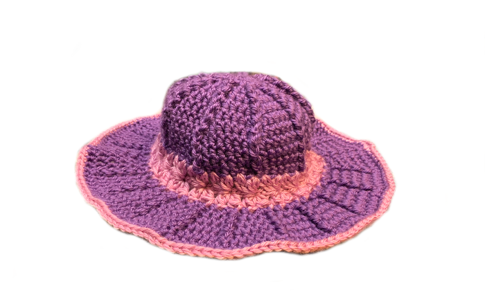 Purple Crochet Handmade Sun Hat