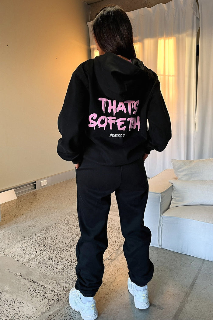 Series 7 Hoodie - Black/Pink