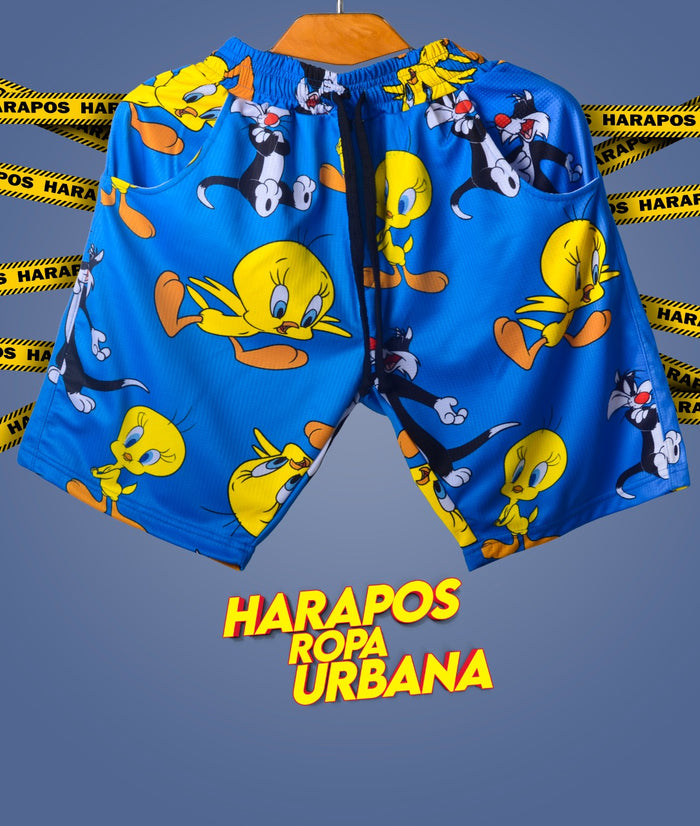 Short sublimado azul piolin