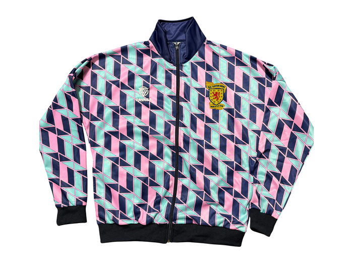 Tartan Army 1992 Track Top– Retro Geometric “Jazzy” Pattern