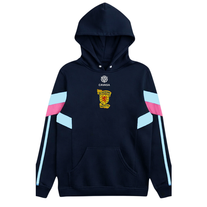 Tartan Army Retro 90s Inspired Sky Blue/Pink Hoodie