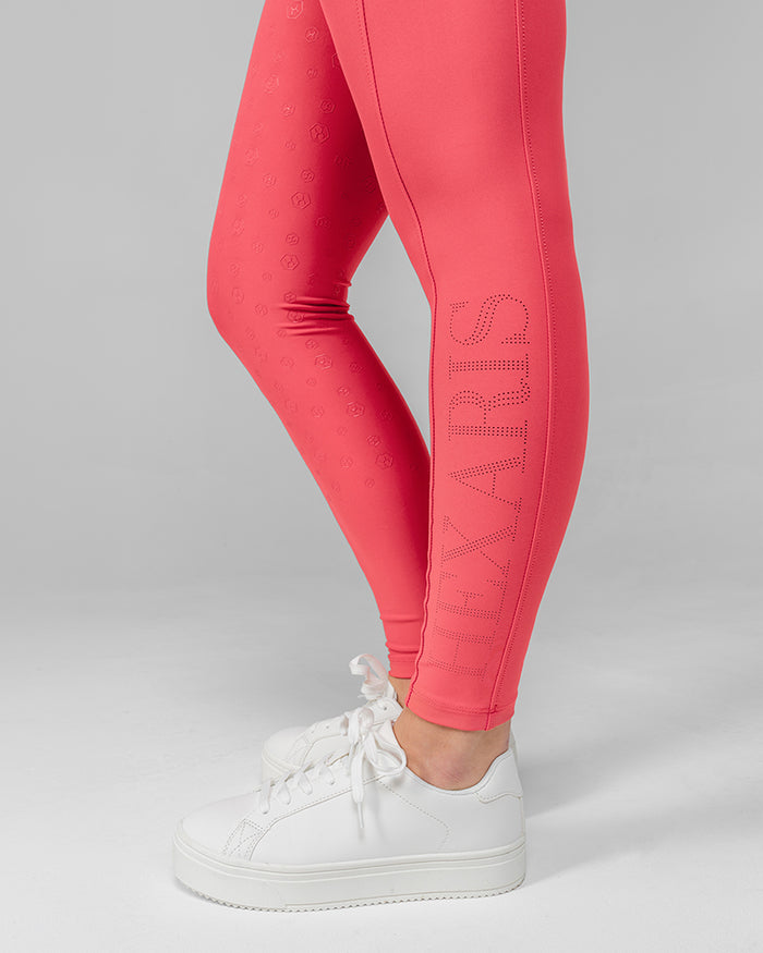 Wave Riding Leggings - Hot Coral
