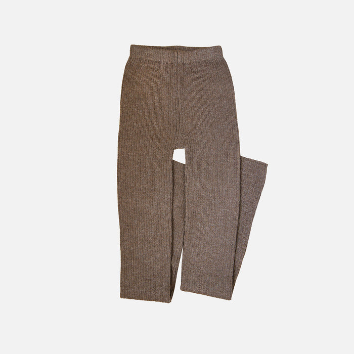 Women's Alpaca Rib Leggings - Cocoa