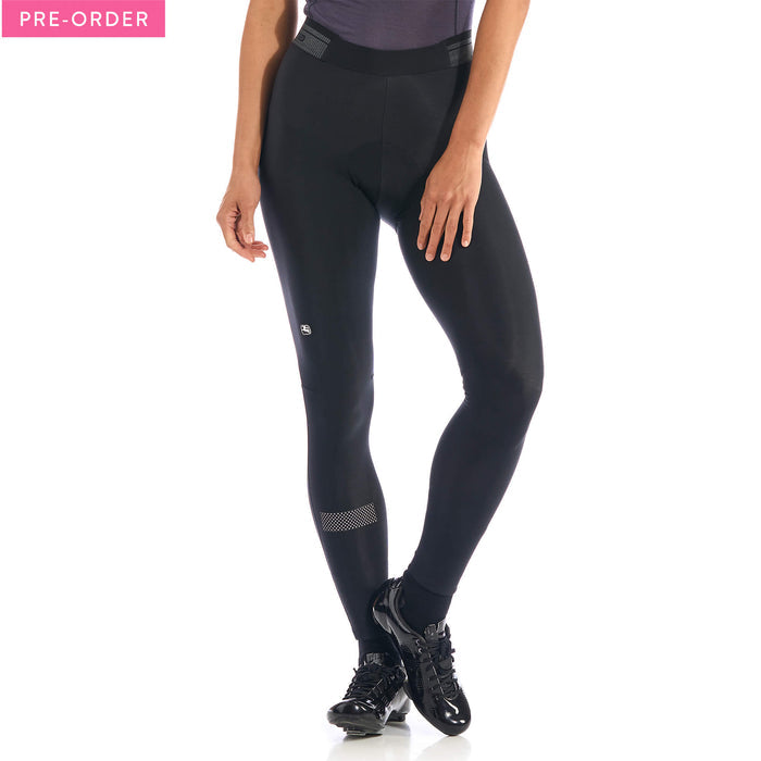 Women's SilverLine Thermal Tight by Giordana Cycling, BLACK, Made in Italy
