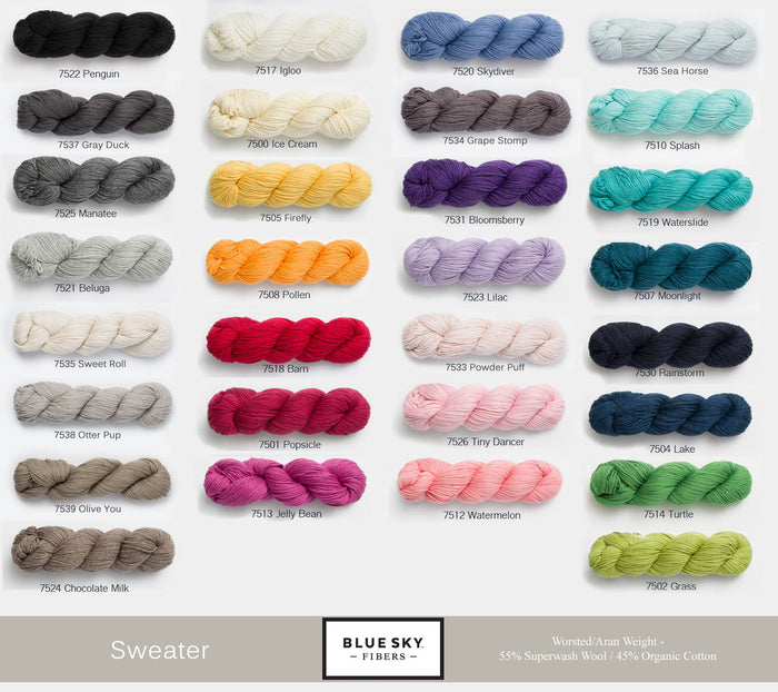 Blue Sky Fibers - Sweater / PRE-ORDER any 8 colors
