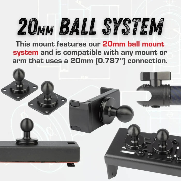 1/4" - 20mm FEMALE Aluminum Mounting Ball (Extra for NAV-Mount™ or L-Track Pro) — https://4ddac4.myshopify.com/products/1-4-20mm-aluminum-mounting-ball