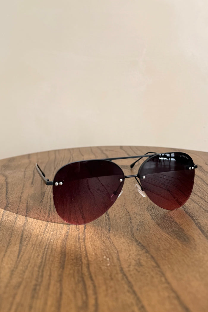 Top Foxx Smaller Megan 2 Metal Aviator Sunglasses