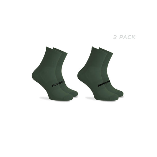 Rogelli Essential 2-pack fietssokken groen.