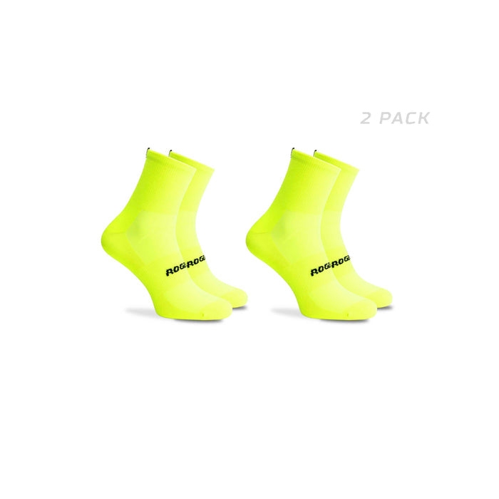 Rogelli Essential 2-pack fietssokken fluor.