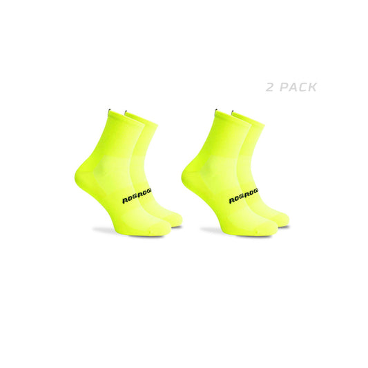 Rogelli Essential 2-pack fietssokken fluor.