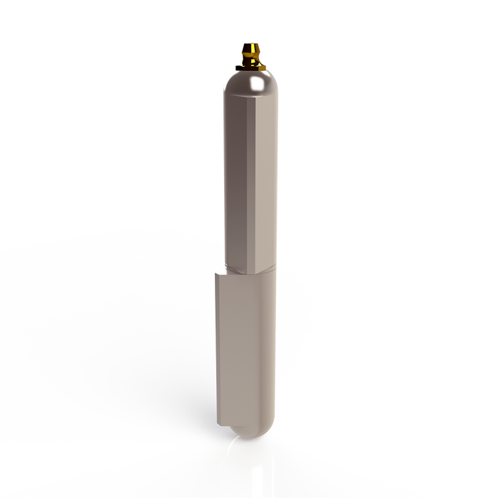Steel weld-on hinge with grease fitting