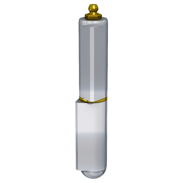 Aluminum weld-on hinge with grease fitting