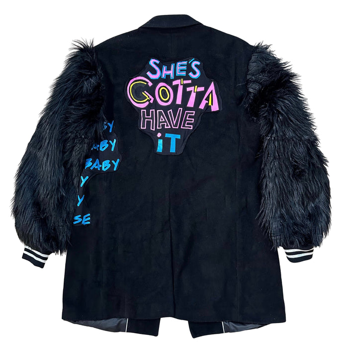 40 Acres x COINTEL She's Gotta Have It Jacket with Suede & Faux Feathers