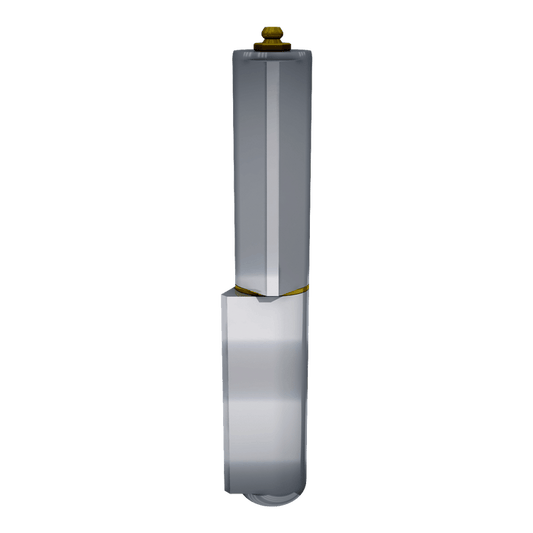 Steel weld-on hinge with brass pin and grease fitting