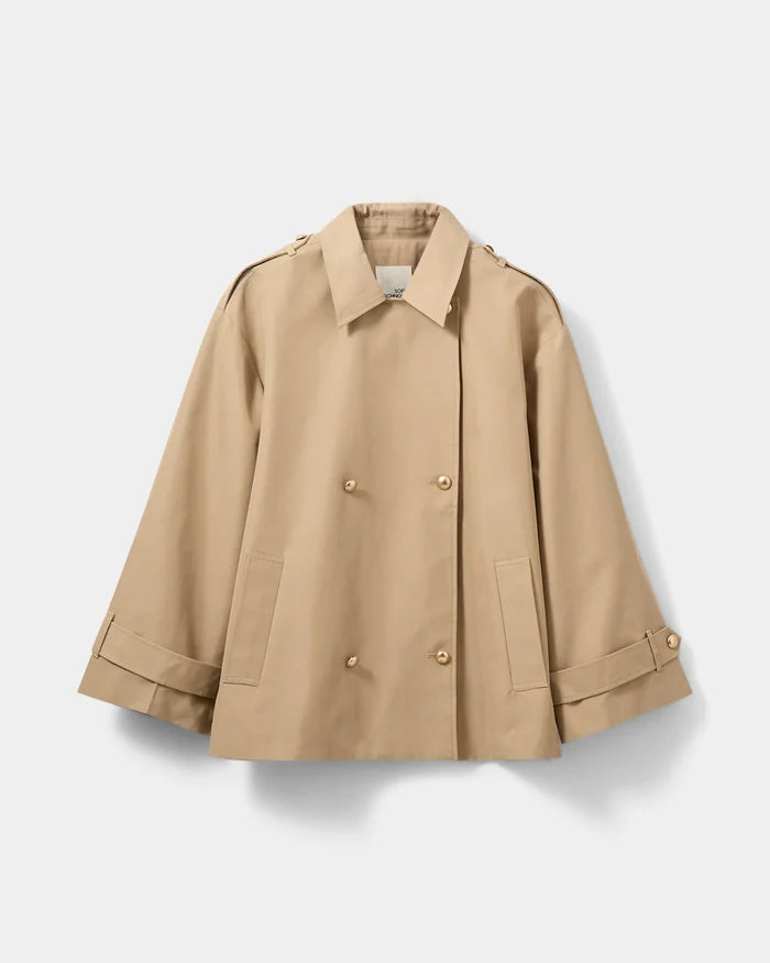 Adria Short Trench Coat - Camel