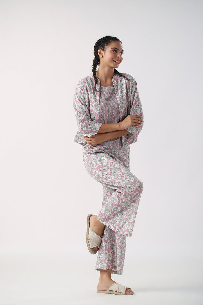 Airy Elegance Cotton Three Piece Set