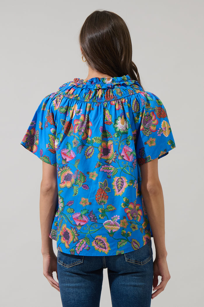 Anabelle Floral Darthy Smocked Top