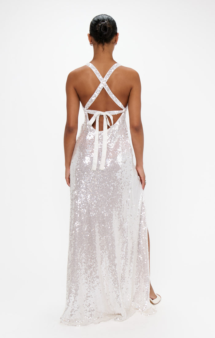 Anderson Maxi Dress ~ Ivory Shimmery Sequins
