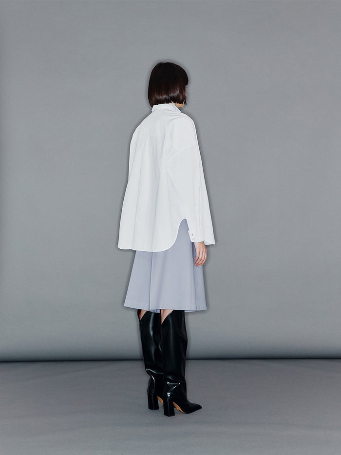 【ARIK. アリク】ACRAB Wide leg wool half pants Frost Blue