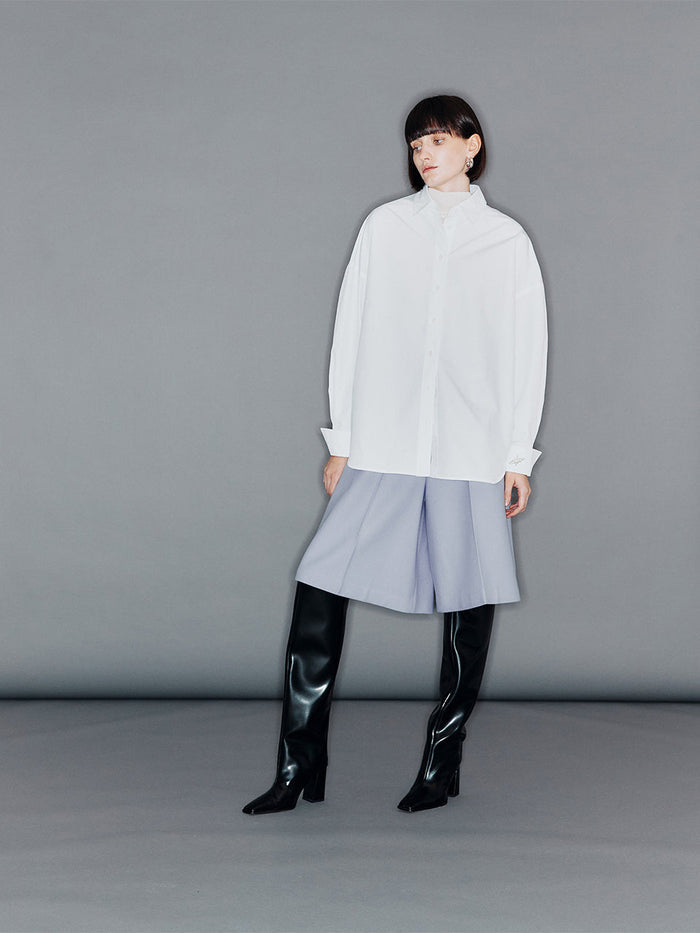 【ARIK. アリク】ACRAB Wide leg wool half pants Frost Blue
