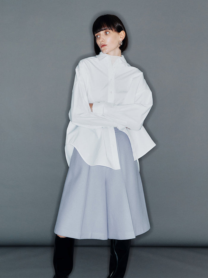 【ARIK. アリク】ACRAB Wide leg wool half pants Frost Blue