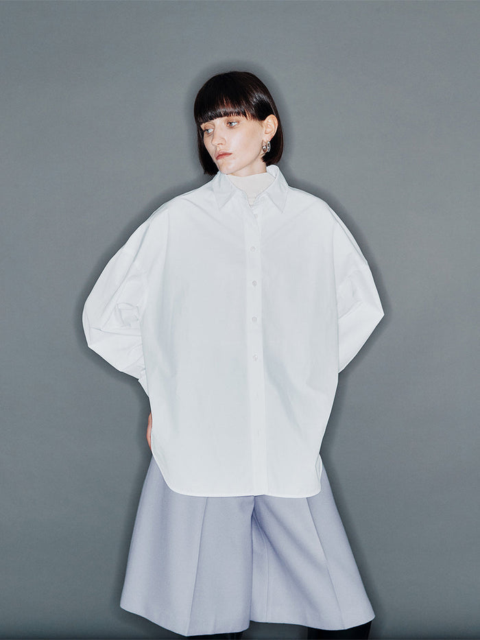 【ARIK. アリク】ACRAB Wide leg wool half pants Frost Blue