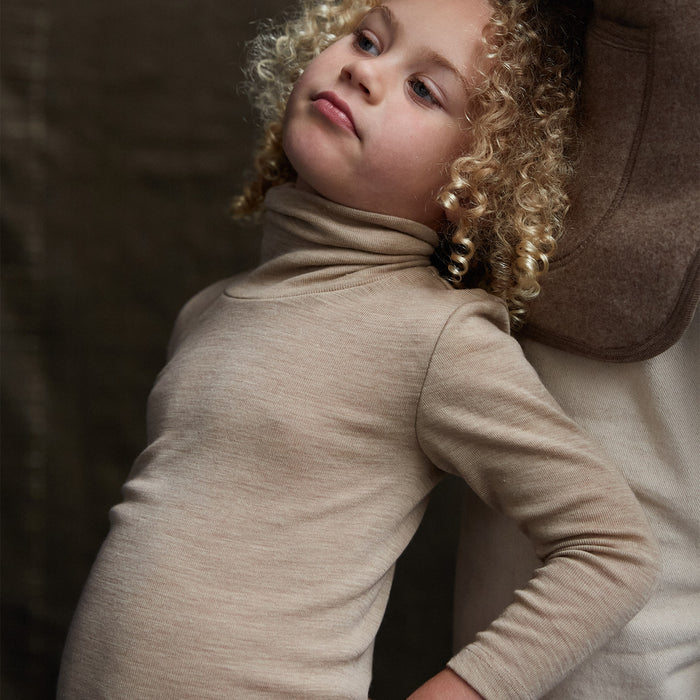 Auk Kids Top - Merino Wool & Silk - Sandstorm