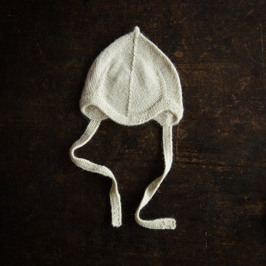 Baby Handknit Alpaca Bonnet - Natural